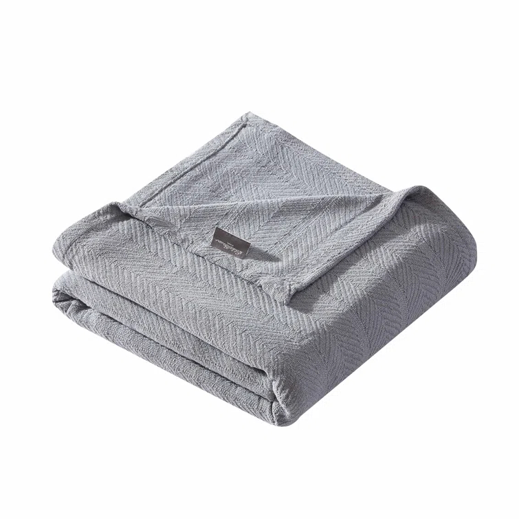 Eddie Bauer Eddie Bauer Herringbone Cotton Reversible Blanket