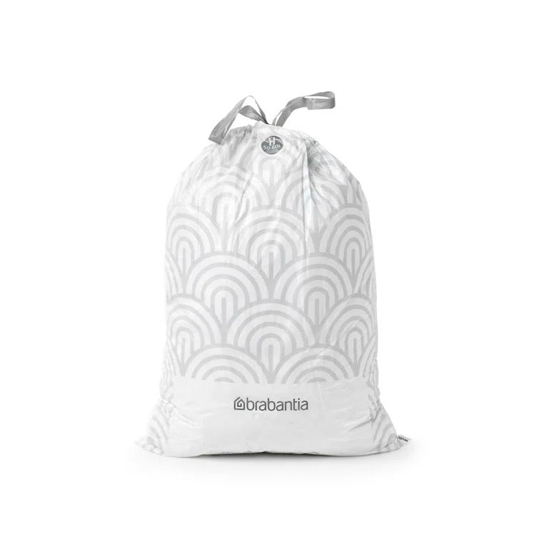 Brabantia Brabantia PerfectFit Trash Bags, Code H, 13.2-16 Gallon (50-60L), 120 Trash Bags (Set of 120)