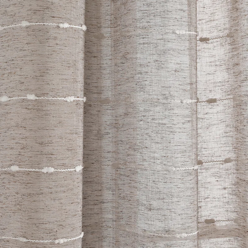 Farmhouse Textured Sheer Polyester Sheer Curtain Pair (Set of 2)