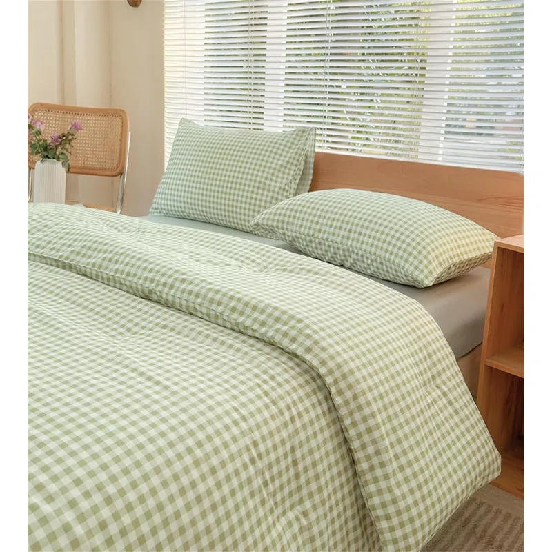 BTERAZ Checkered Comforter Set