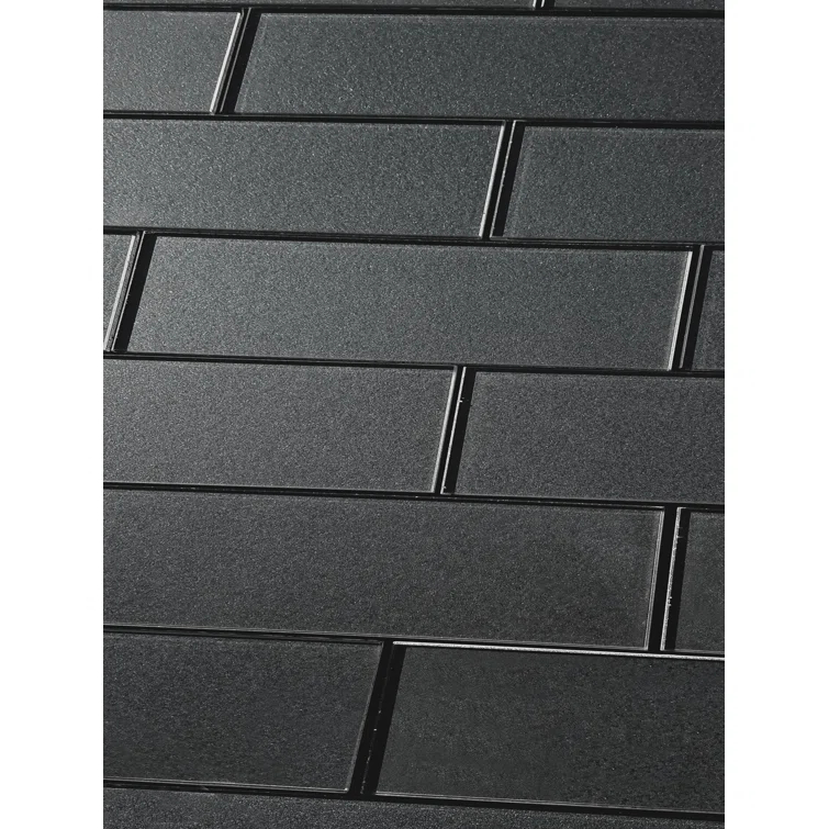 Abolos Forever Glossy 3 in. x 12 in. Diamond Grade Glass Straight Edge Subway Decorative Kitchen & Bathroom Wall Tile