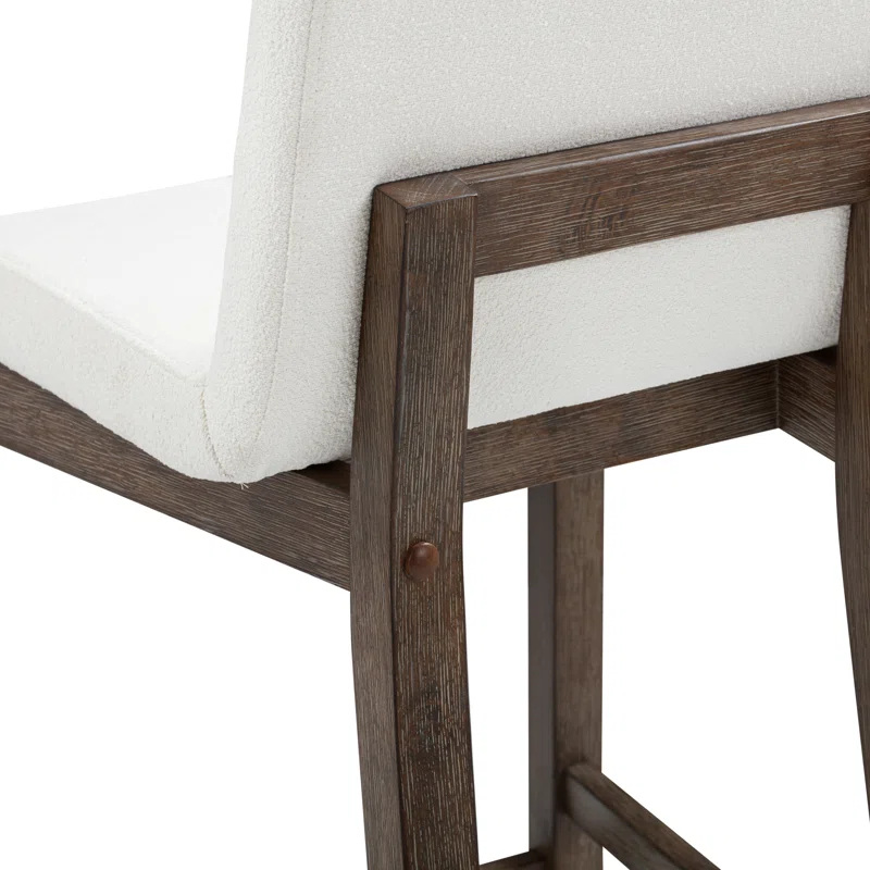 Nathan James Siping Upholstered Wooden Stool
