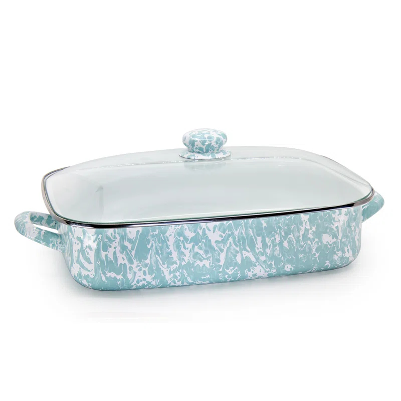 Golden Rabbit Grey Swirl Roasting Pan