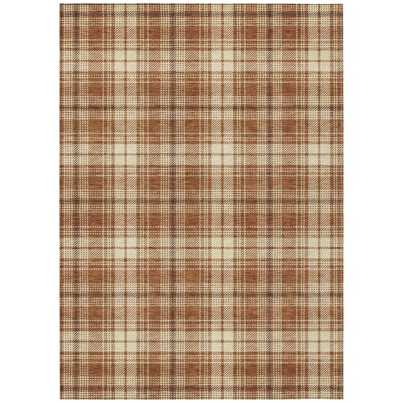 Machine Washable Indoor/Outdoor Chayden ACN993 Paprika Rug