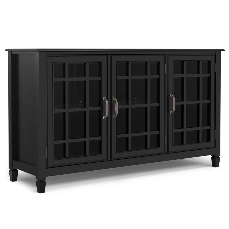 Simpli Home Connaught Wide Storage Cabinet Buffet
