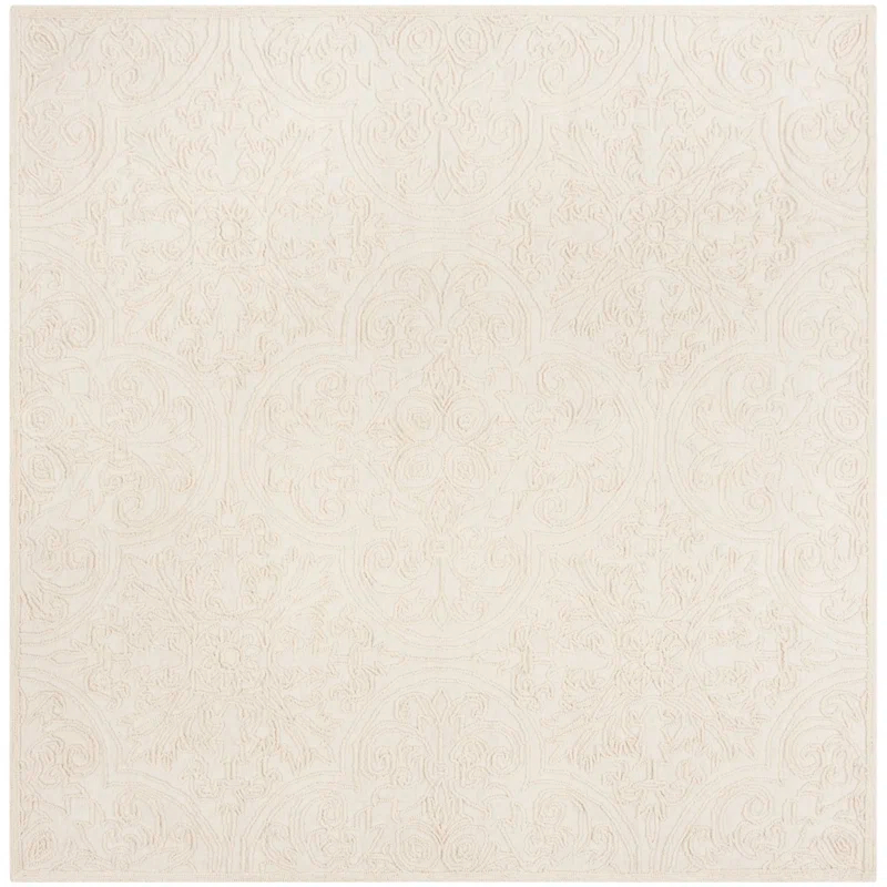 Martha Stewart Hand Tufted Wool And Cotton With Latex Damask Rug
