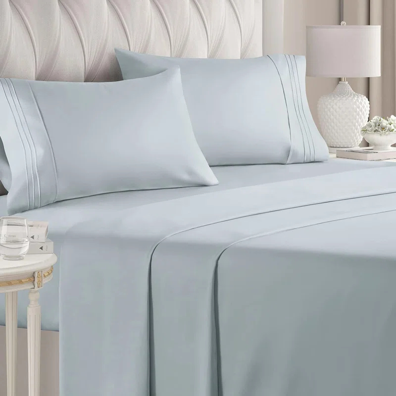 CGK Linens 4 Piece Sheet Set Premium Cooling, Soft & Wrinkle Free Sheet Set