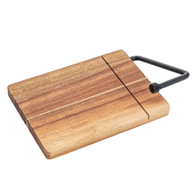 Creative Co-Op Acacia Wood and Stainless Steel Cheese Slicer