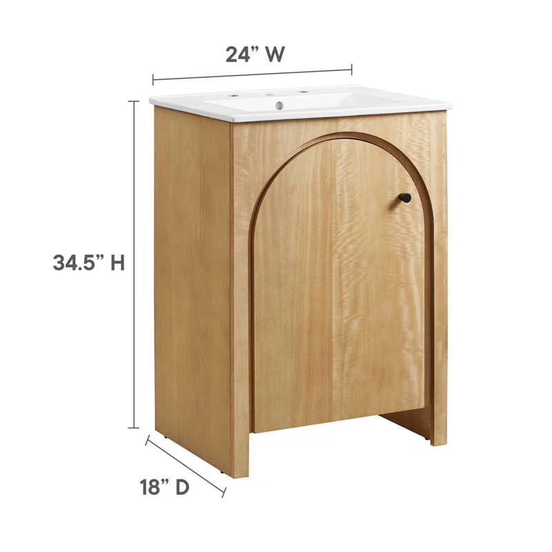 Modway Appia Single Bathroom Vanity with Ceramic Top