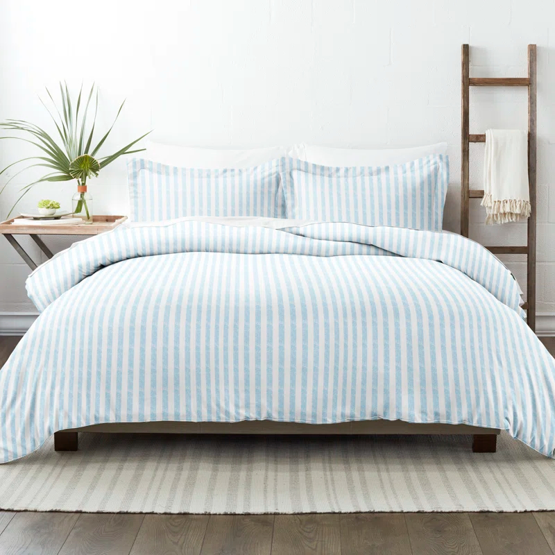 Becky Cameron 3 Piece Rugged Stripe Pattern Duvet Cover Set