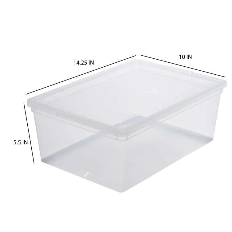 Simplify Simplify 4 Pack Stackable Storage Bins with Lids in Clear