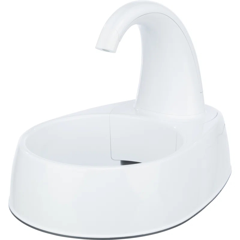 TRIXIE TRIXIE Curved Stream 84.5oz Drinking Fountain for Cats and Dogs, Large Water Fountain for Pets