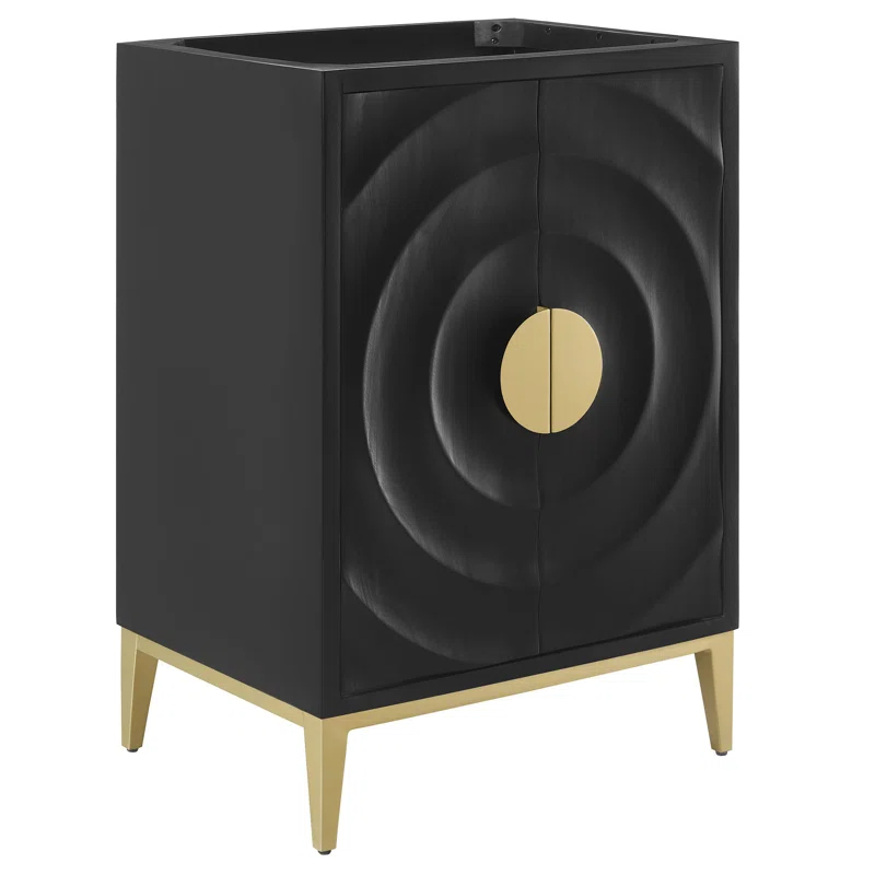 Modway Beau 24" Bathroom Vanity Cabinet (Sink Basin Not Included) In Black