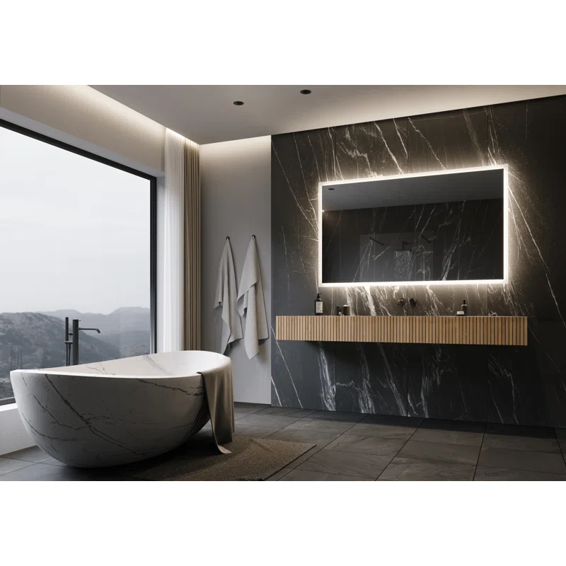 Paris Mirror Rectangle Galaxy LED Lighted Mirror Dimmable 6000K