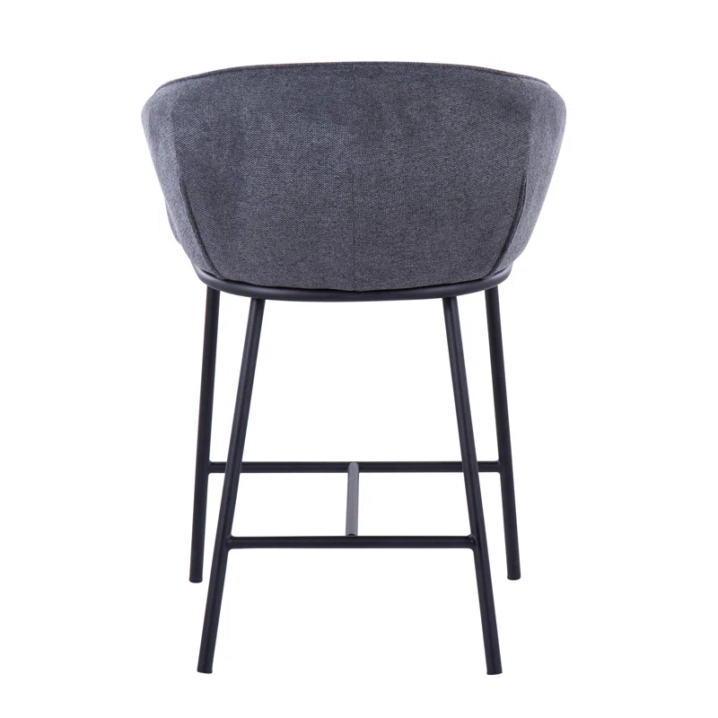 17 Stories Upholstered Counter Stool with Metal Frame (Set of 2)