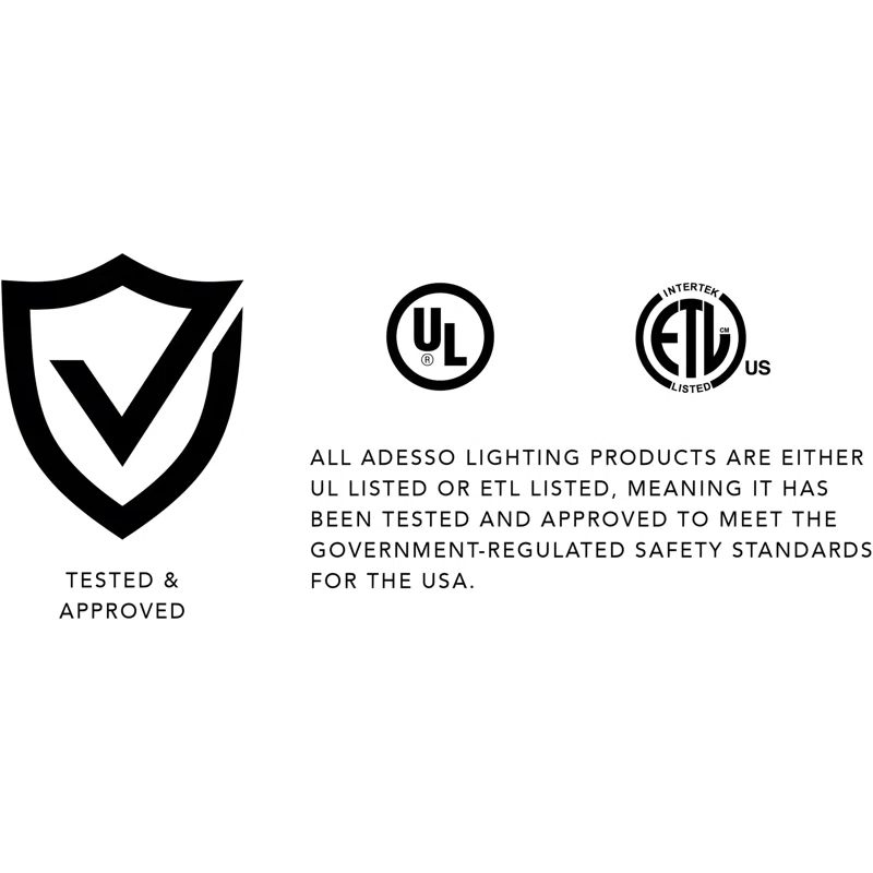 Hokku Designs Adesso Ellis Modern Table Lamp With Walnut Rubber Wood Base | Smart Outlet Compatible | 60W Incandescent Or 13W CFL Bulb Ready | Rotary Switch Design