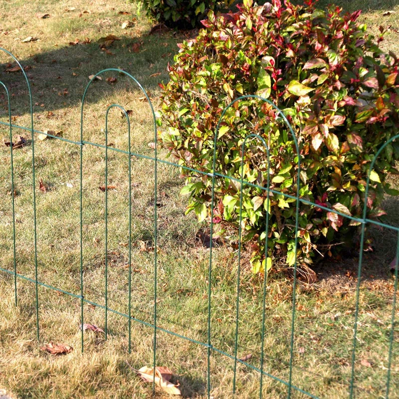 Amagabeli 14 panels Decorative Garden Fences and Borders for Dogs 32in(H)×20ft(L) No Dig Metal Fence (Set of 14)