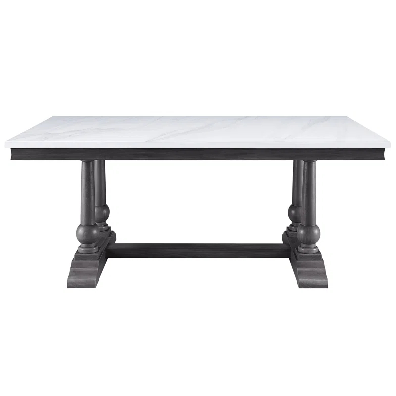 Faux Marble Top Dining Table