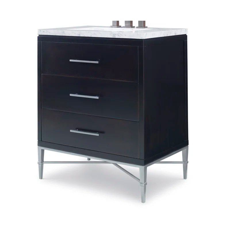 Ambella Benton 30'' Single Bathroom Vanity with Marble Top