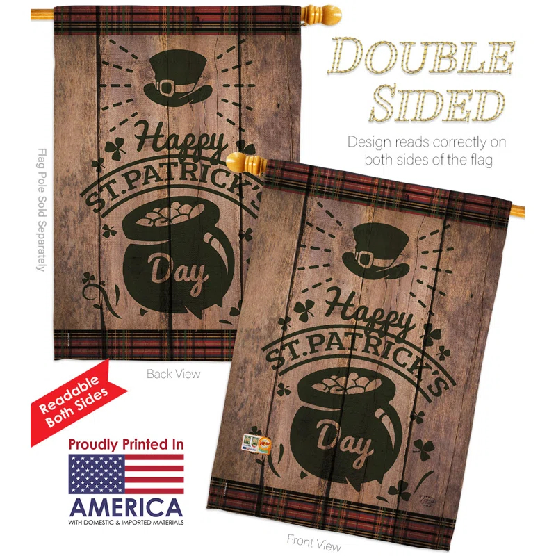 Ornament Collection Double Sided Polyester St. Patrick's Day