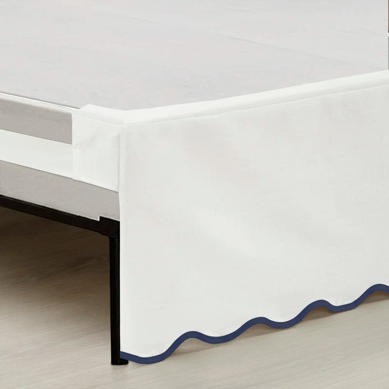 Lush Decor Coastal Chic Scallop Wrap Around Bed Skirt