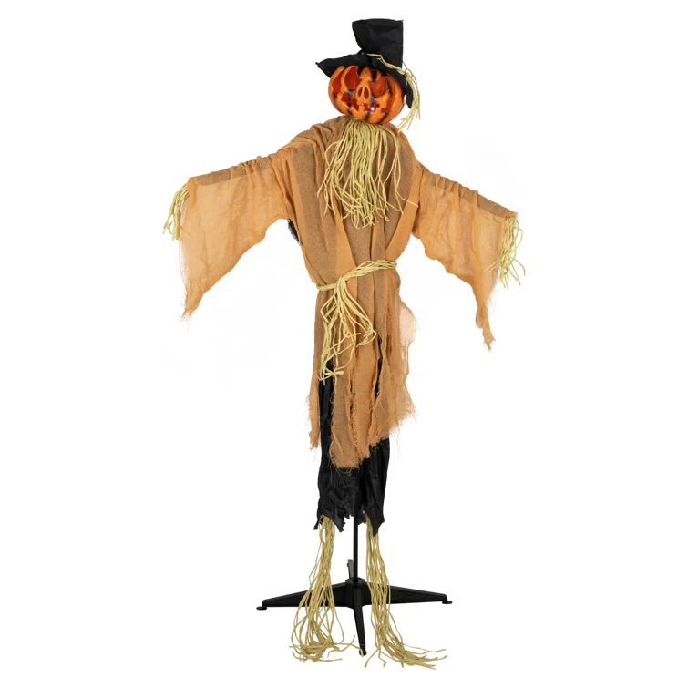 Northlight Seasonal 6' Animated Jack-O'-Lantern Scarecrow Halloween Decoration