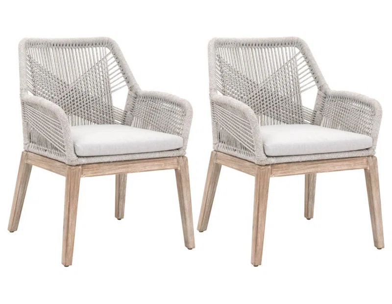LOOMLAN Woven 19.5'' H Upholstered Armchair (Set of 2)