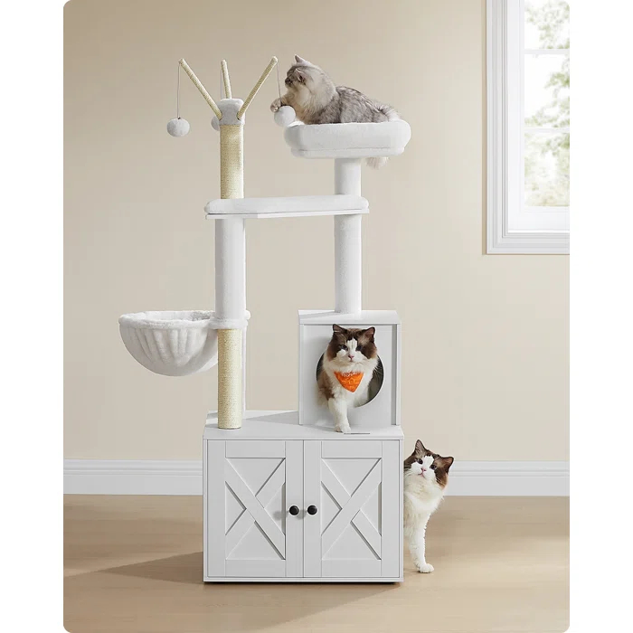 Archie & Oscar™ 55.1" Cat Tree with Litter Box Enclosure