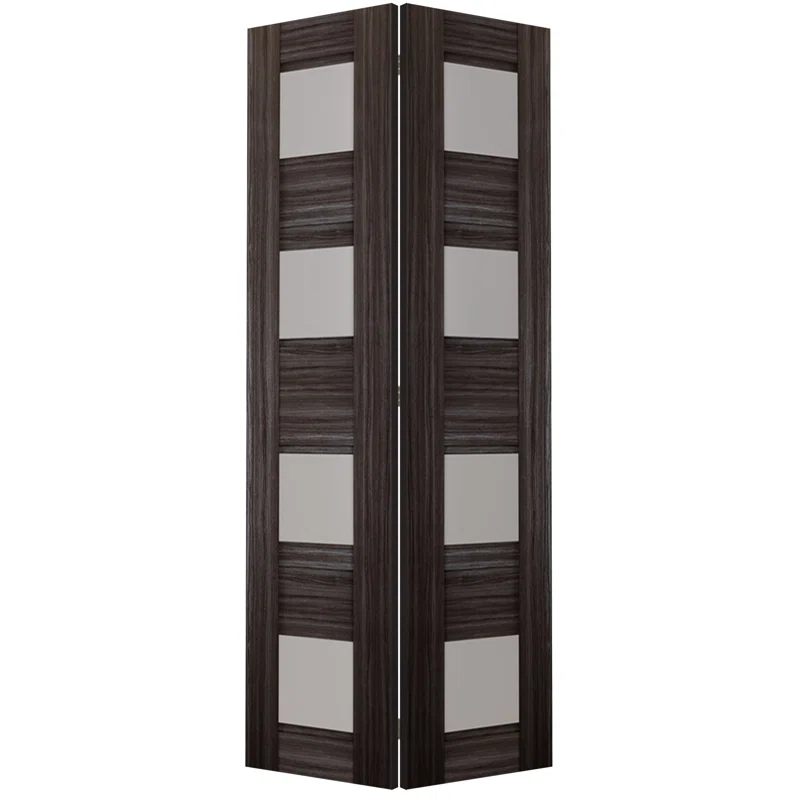 Belldinni Della Solid Manufactured Wood and Glass Prefinished Bi-Fold Door