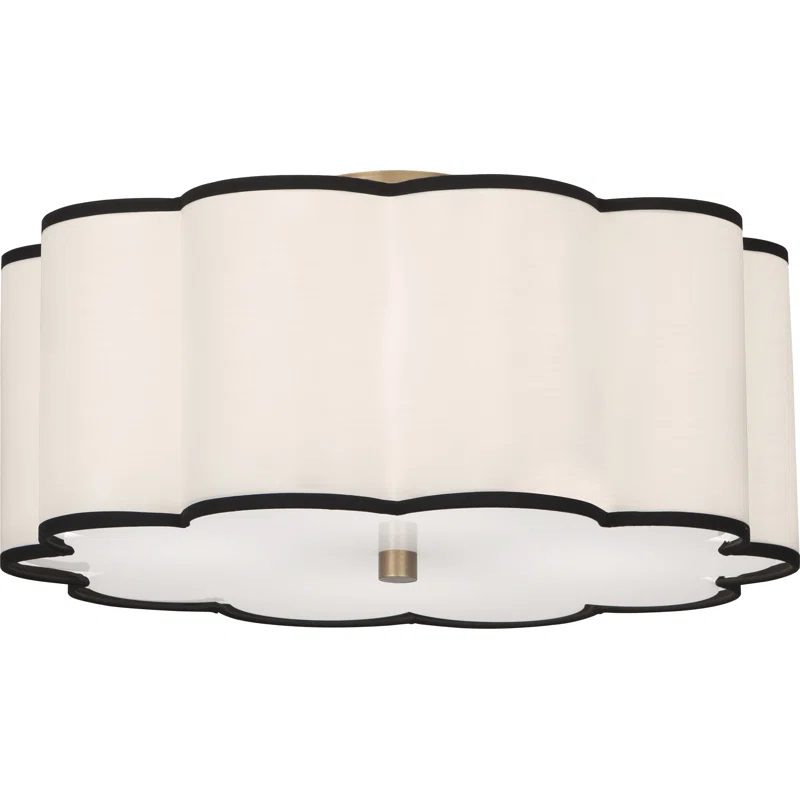 Robert Abbey Axis Cotton / Cotton Blend Semi Flush Mount