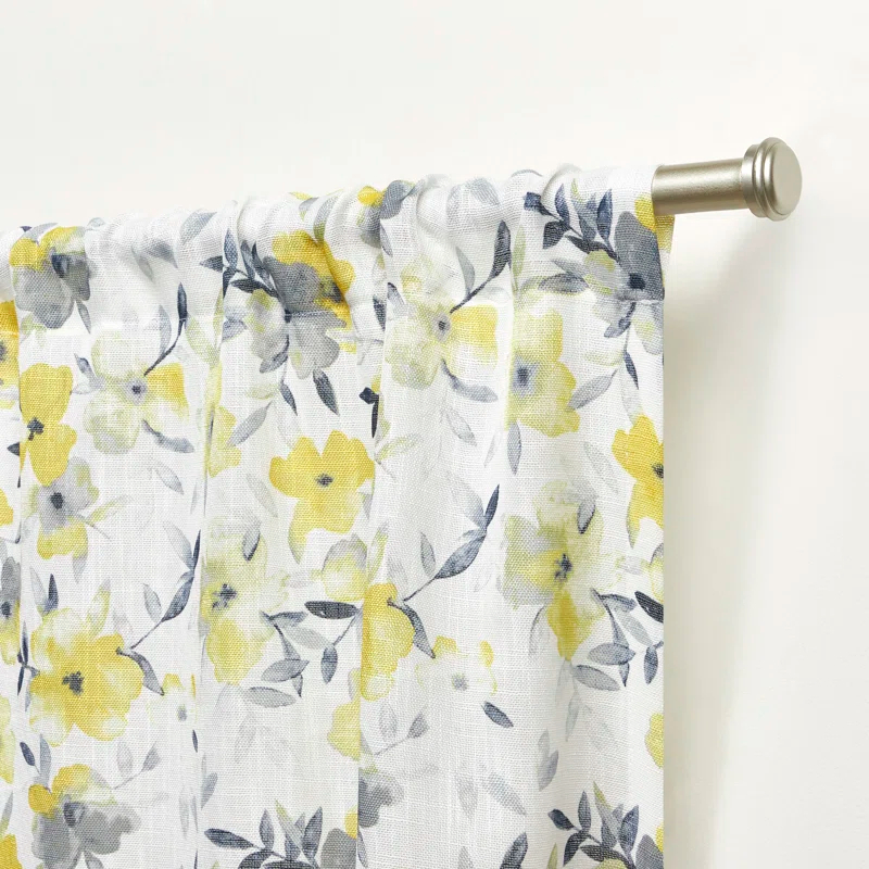 Nicole Miller Nicole Miller New York Hattie Light Filtering, Semi Sheer Rod Pocket Curtain Panels (Set of 2)