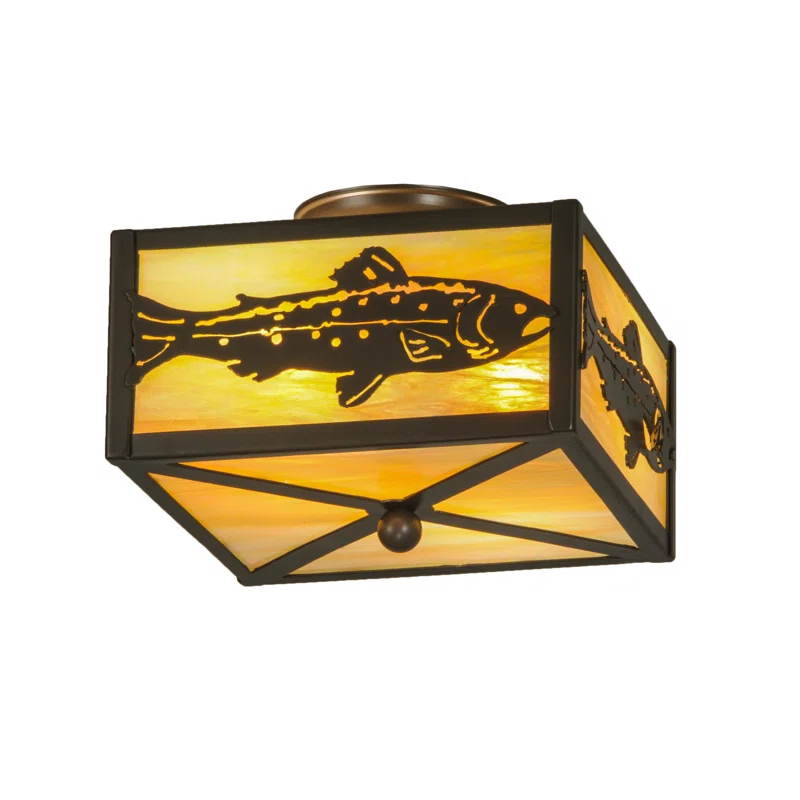 Glass Semi Flush Mount