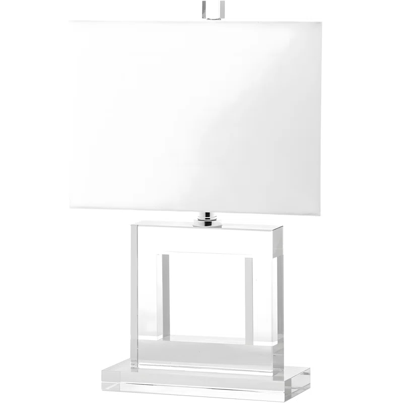 Everly Quinn Modern Crystal Table Lamp With Led Bulb For Bedroom, Living Room, Home Office, Or Study