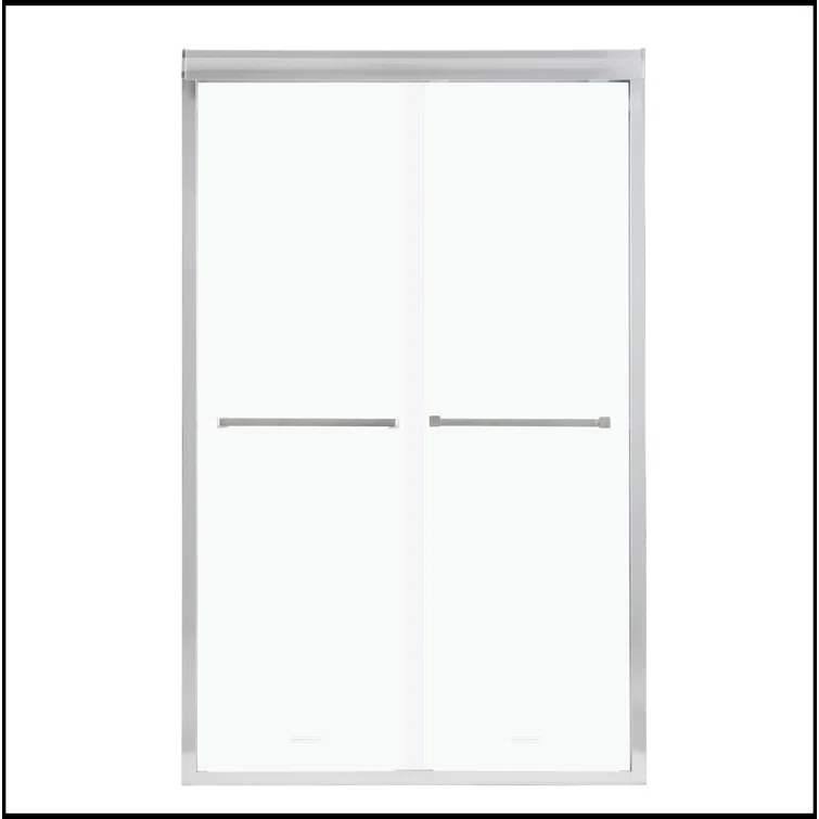 Shower Door 48" W X 76"H Semi-Frameless Bypass Sliding Shower Enclosure