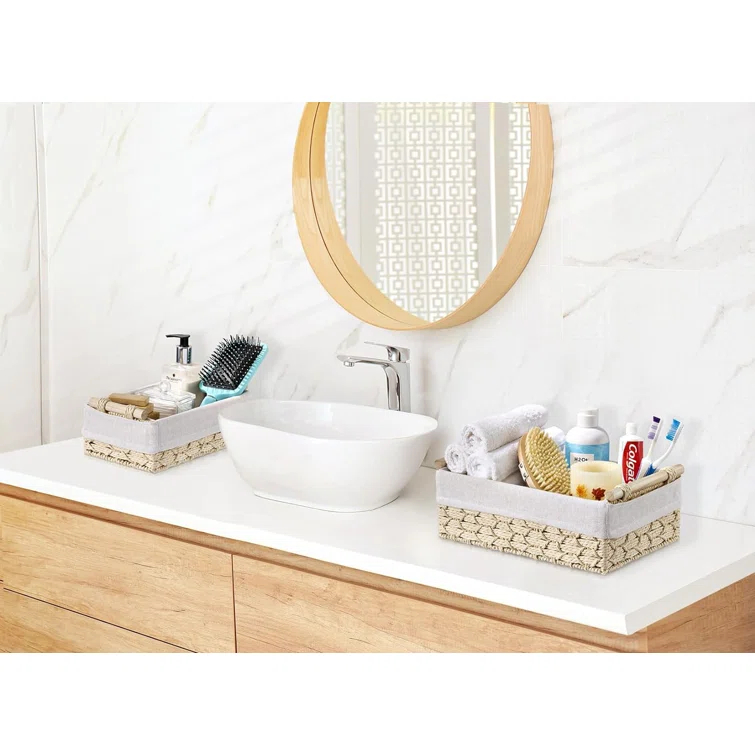 Sorbus Handmade Storage Paper Rope Baskets 2 Pack