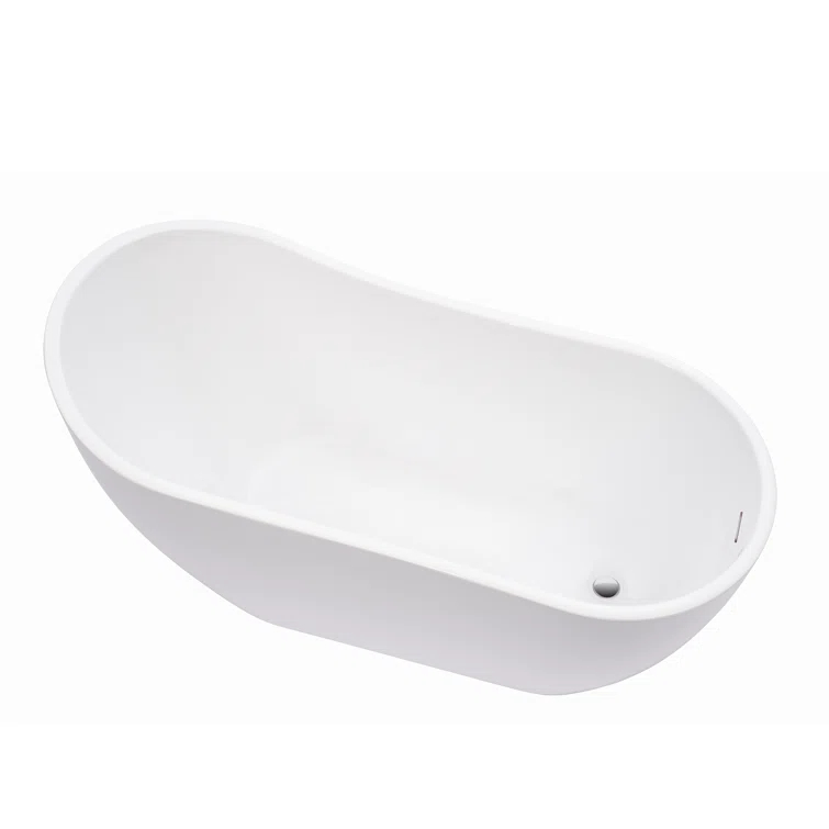 Vanity Art Amara Acrylic Freestanding Soaking Bathtub VA6904-S-IO
