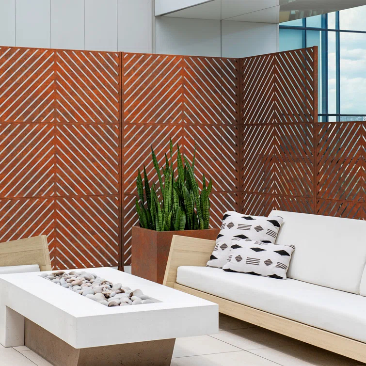 76'' H x 45.6'' W Screen Series Metal Fence Panels