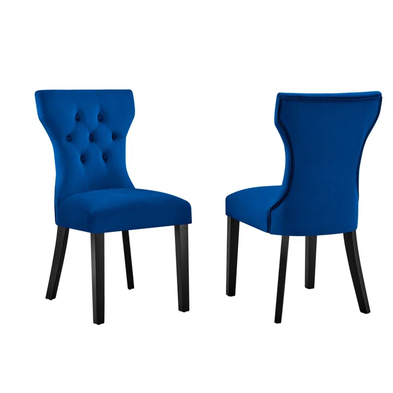 Modway Silhouette Performance Velvet Dining Chairs