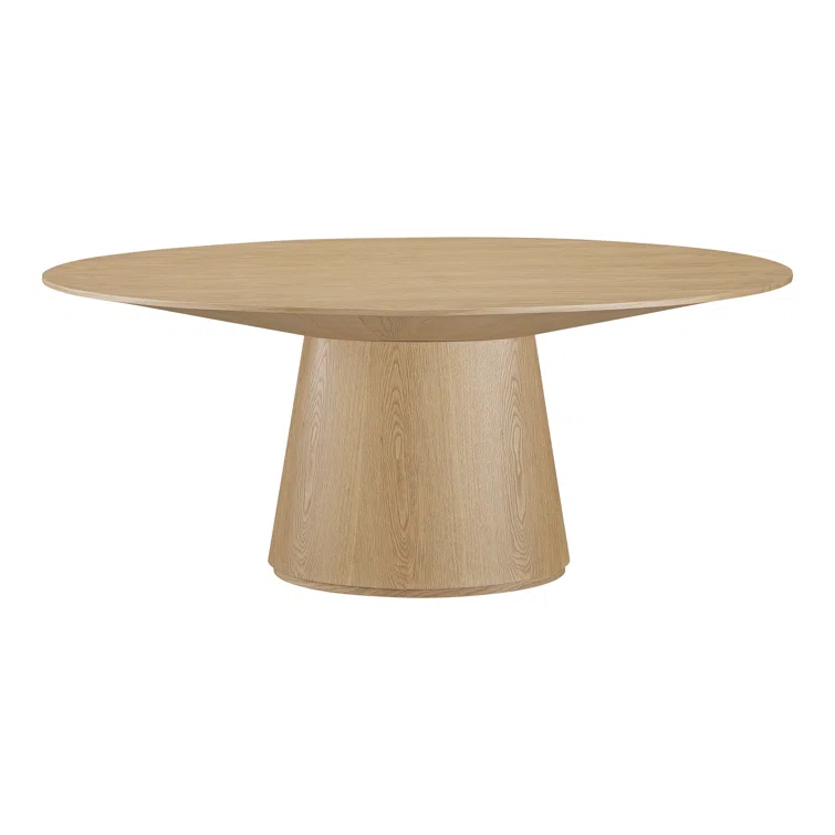 Moe's Home Collection Otago Mesa de Comedor Ovalada Mesas de Comedor de Madera de Roble Natural