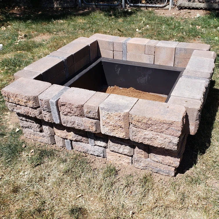 Arlmont & Co. Houser Square Steel Fire Pit Rim Insert