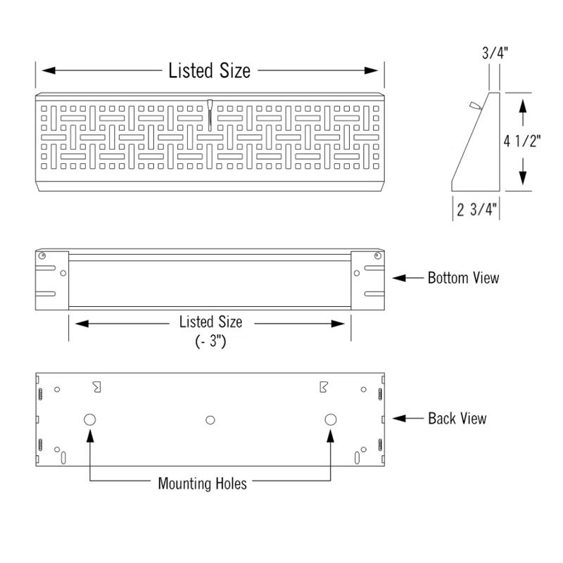 Imperial Decorative Baseboard Register