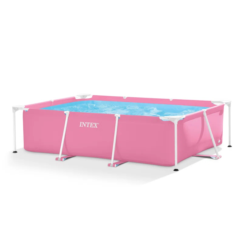 Intex Plastic Rectangle Frame Set Pool 23.62'' H x 59'' W x 86.62'' L