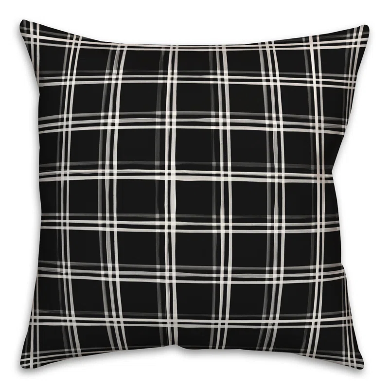 Designs Direct Creative Group Plaid Indoor/Outdoor Reversible Throw Pillow
