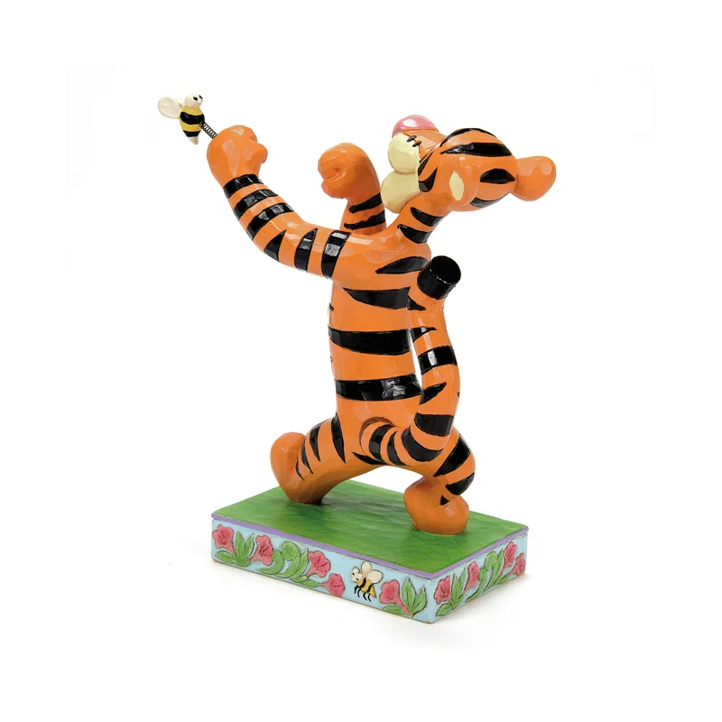 Jim Shore Disney Traditions Jim Shore Winnie the Pooh Tigger Fighting Bee Figurine 5.5in H