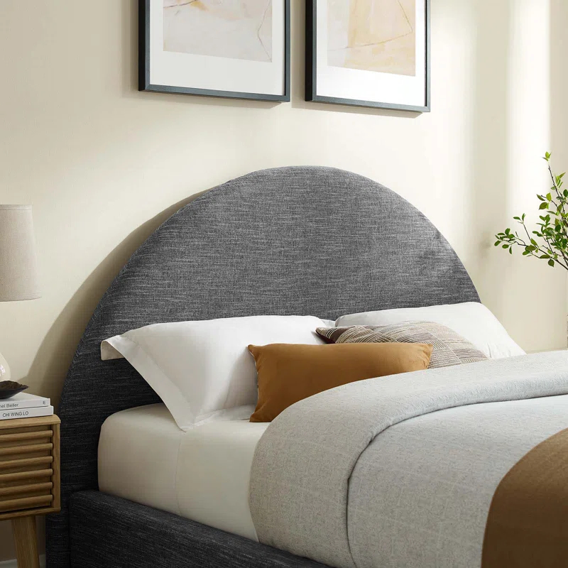 Resort Performance Velvet Arched Round Platform Bed