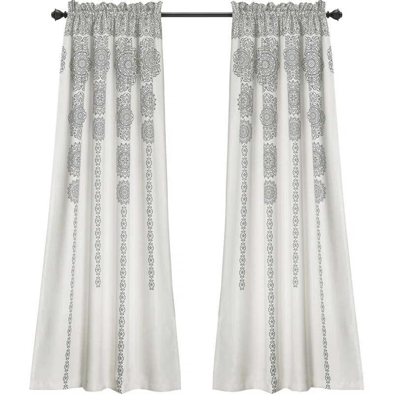 Lush Decor Synthetic Semi Sheer Sliding Panel Pair (Set of 2)