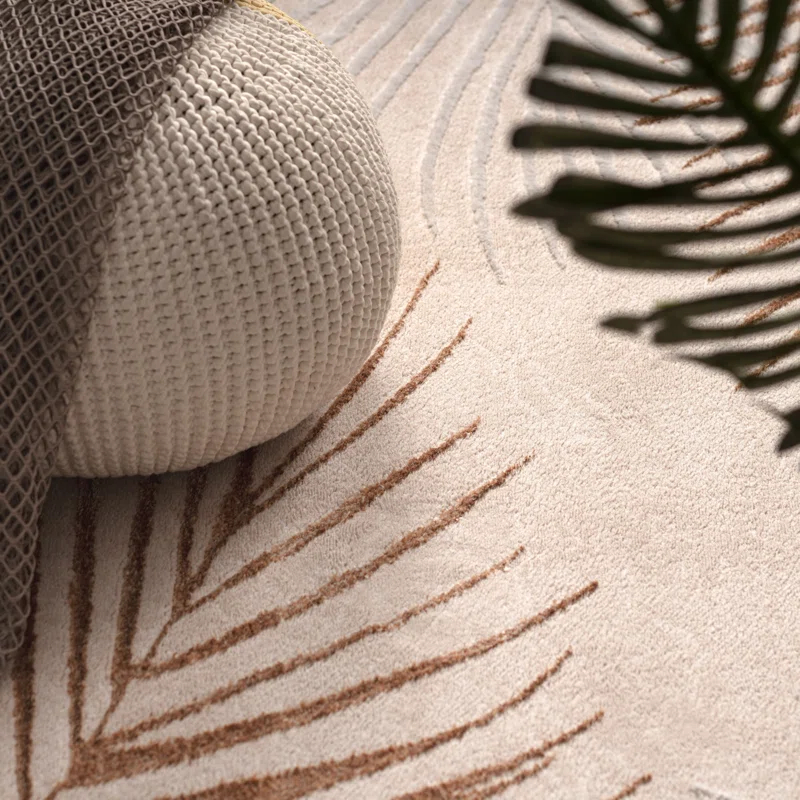 Bay Isle Home™ Modern Area Rug for Living Room with Palm Leaf Design
