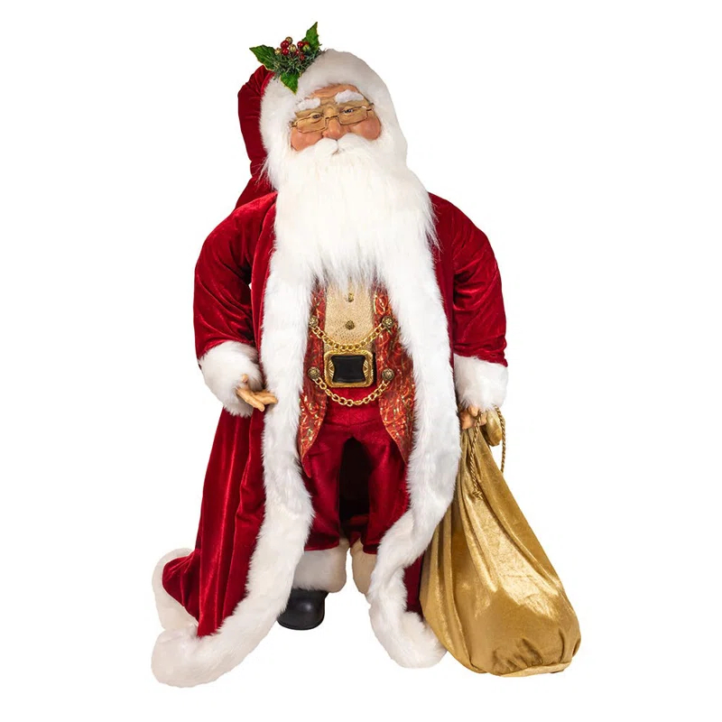 Kurt Adler Kurt Adler 40-Inch Jacqueline Kent Traditional Santa With Bag