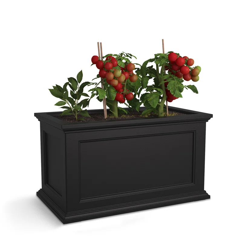 Winston Porter Anastasiya 20"x36" Resin Planter with Water Reservoir
