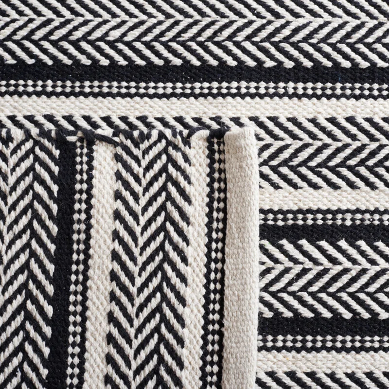 Annia Flat Weave Cotton Striped Rug